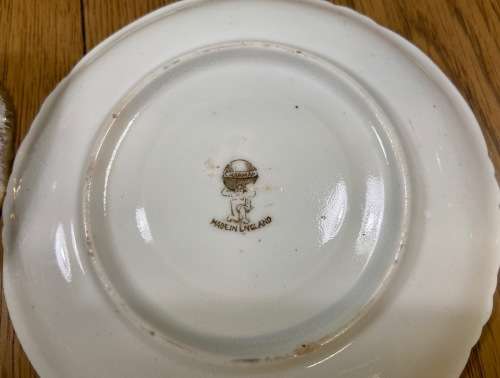 DAVID CHAPMAN and SONS=LONGTON=ENGLAND=DUO=TEA CUPand SAUCER=FOXGLOVE FLOWERS!!=Read notes please...