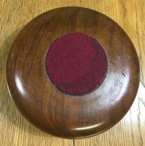 ROUND WOODEN BOWL and LID TOBACCO? MAHOGANY?? TEAK?? Please read notes.....