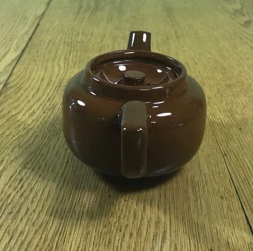 TEAPOT Vintage GIBSONS Pottery ENGLAND SMALL BROWN in colour.