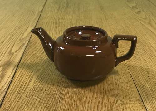 TEAPOT Vintage GIBSONS Pottery ENGLAND SMALL BROWN in colour.