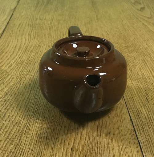 TEAPOT Vintage GIBSONS Pottery ENGLAND SMALL BROWN in colour.