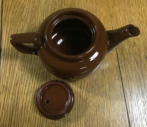 TEAPOT Vintage GIBSONS Pottery ENGLAND SMALL BROWN in colour.