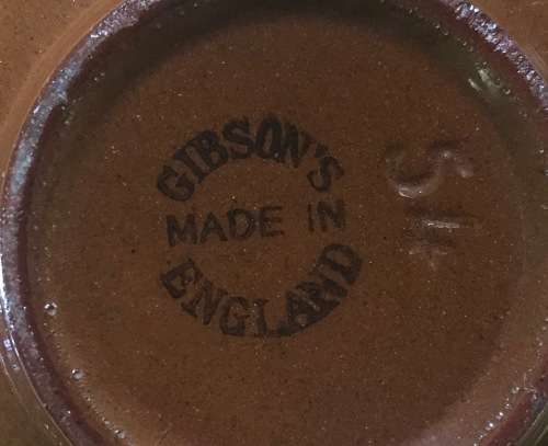TEAPOT Vintage GIBSONS Pottery ENGLAND SMALL BROWN in colour.
