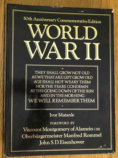 WORLD WAR 2 50th ANNIVERSARY COMMEMORATIVE EDITION IVOR MATANLE 1989 1st EDITION CHURCHILL U-BOATS.