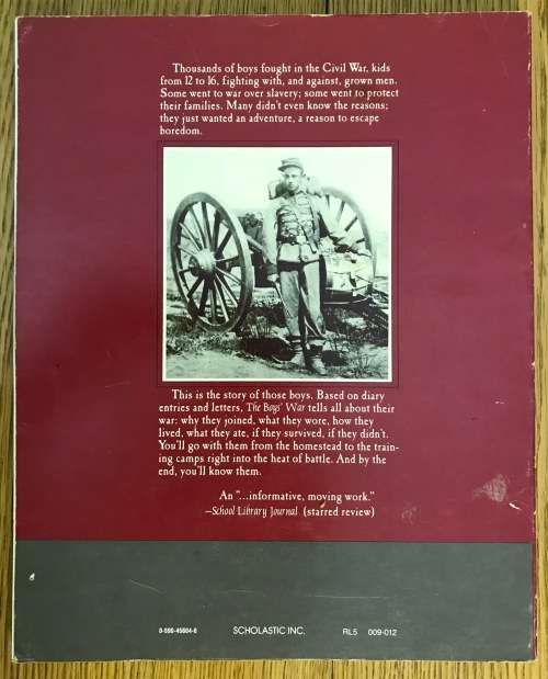 THE BOYS WAR Confederate and Union Soldiers Talk About the Civil War AMERICA JIM MURPHY SCOLASTIC.