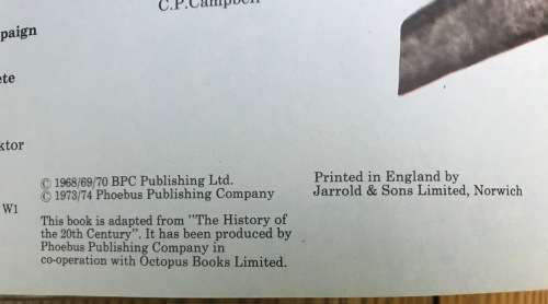 HISTORY OF WORLD WAR 2 WWII EDITOR-in-CHIEF A.J.P. TAYLOR S.L. MAYER 1974 TANKS AIRCRAFT WARSHIPS.