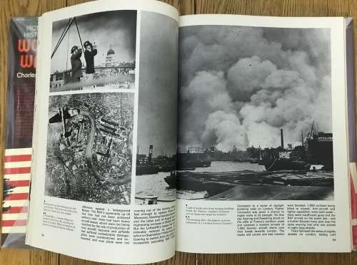 PICTORIAL HISTORY OF WORLD WAR 2 WWII CHARLES HERRIDGE HAMLYN LONDON 1975 MILITARY BOOK TANKS GUNS.