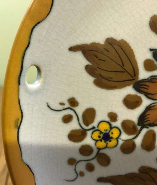 GOUDA ROYAL Zuid Holland PLATE 193mm d 1948 HF 6099 5420 ABIR PATTERN FLOWERS FLORAL UNUSUAL PLATE!!