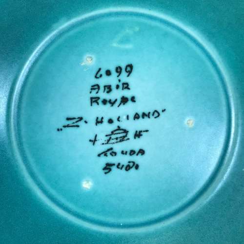 GOUDA ROYAL Zuid Holland PLATE 193mm d 1948 HF 6099 5420 ABIR PATTERN FLOWERS FLORAL UNUSUAL PLATE!!