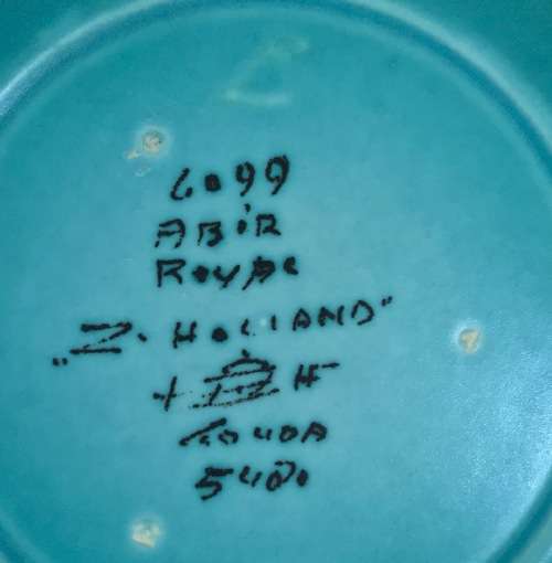 GOUDA ROYAL Zuid Holland PLATE 193mm d 1948 HF 6099 5420 ABIR PATTERN FLOWERS FLORAL UNUSUAL PLATE!!
