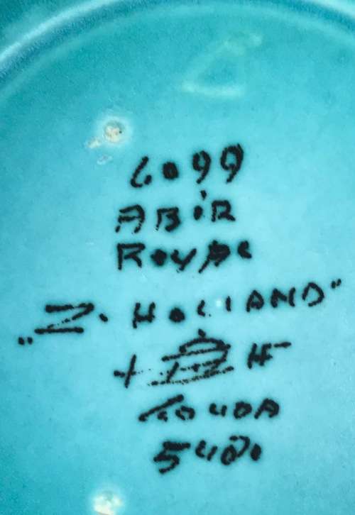 GOUDA ROYAL Zuid Holland PLATE 193mm d 1948 HF 6099 5420 ABIR PATTERN FLOWERS FLORAL UNUSUAL PLATE!!