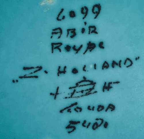 GOUDA ROYAL Zuid Holland PLATE 193mm d 1948 HF 6099 5420 ABIR PATTERN FLOWERS FLORAL UNUSUAL PLATE!!