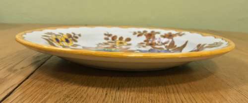 GOUDA ROYAL Zuid Holland BOWL 253mm d 1951 HJ 2955/25 4612 ABIR PATTERN FLOWERS FLORAL STUNNING!!!!!