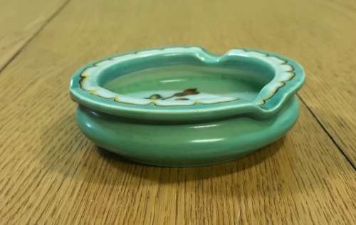 GOUDA ROYAL Zuid Holland ASHTRAY 103mm d 1955 RISA PATTERN 3432 WJ FLOWERS FLORAL SMOKERS CIGARETTES