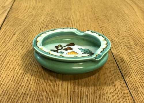 GOUDA ROYAL Zuid Holland ASHTRAY 103mm d 1955 RISA PATTERN 3432 WJ FLOWERS FLORAL SMOKERS CIGARETTES