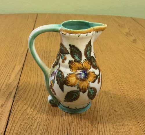 GOUDA ROYAL ZUID HOLLAND SMALL JUG PITCHER 1952? 2625 ?ANNY PATTERN FLOWERS FLORAL.