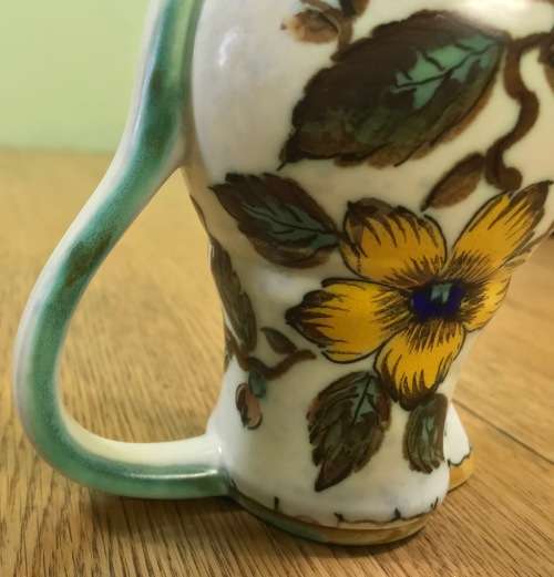 GOUDA ROYAL ZUID HOLLAND SMALL JUG PITCHER 1952? 2625 ?ANNY PATTERN FLOWERS FLORAL.