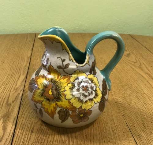 GOUDA HOLLAND JUG PITCHER 2544 DENA PATTERN 4227 FLOWERS FLORAL Please read notes....