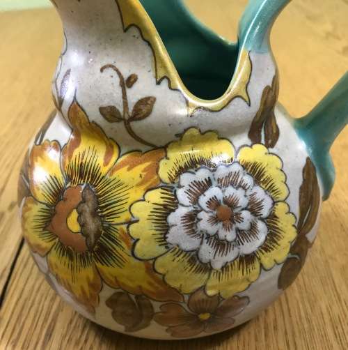 GOUDA HOLLAND JUG PITCHER 2544 DENA PATTERN 4227 FLOWERS FLORAL Please read notes....