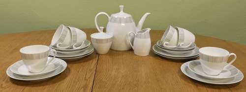 ARZBERG TEA SERVICE 24 piece 212 GOLDENE MEDAILLE XI. TRIENNALE MAILAND 1957 9988 UNUSUAL + STUNNING