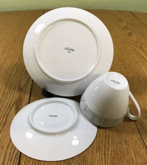 ARZBERG TEA SERVICE 24 piece 212 GOLDENE MEDAILLE XI. TRIENNALE MAILAND 1957 9988 UNUSUAL + STUNNING