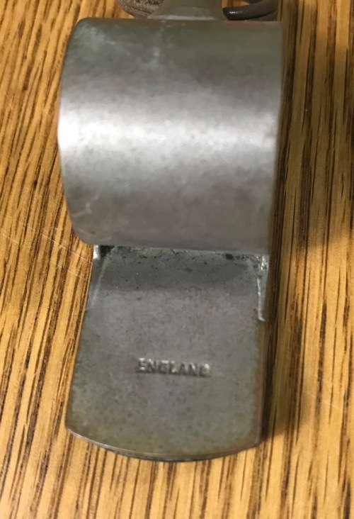 THE ACME THUNDERER WHISTLE=PATENT 213487/24=ESCARGOT SHAPE=MADE in ENGLAND=BIRMINGHAM=JOSEPH HUDSON.
