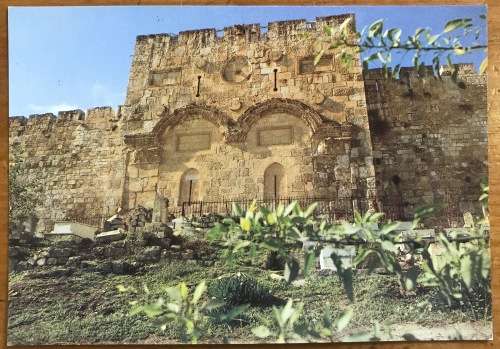 POSTCARD POST CARD ISRAEL THE GOLDEN GATE EASTERN GATE OF THE TEMPLE MOUNT.