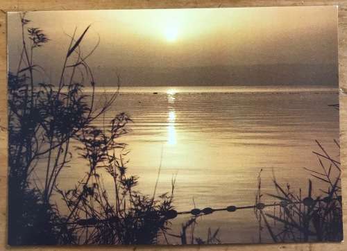 POSTCARD POST CARD ISRAEL THE SEA of GALILEE LAKE TIBERIAS KINNERET KINNERETH FRESHWATER LAKE.