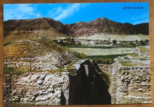 POSTCARDS x 2 POST CARDS ISRAEL JERICHO MOUNT of TEMPTATION MATTHEW 4:8 HISHAM`S PALACE