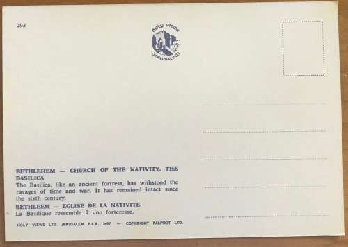 POSTCARDS x 6 POST CARDS ISRAEL BETHLEHEM CHURCH OF NATIVITY BASILICA THE STAR THE CITY.