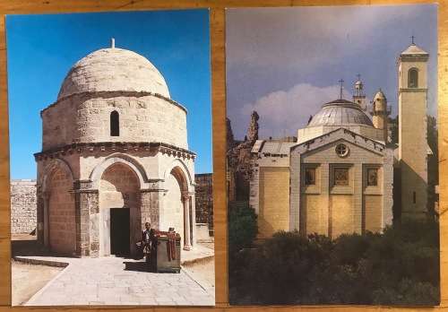 POSTCARDS x 9 POST CARDS ISRAEL CHURCHES BAHAI SHRINE HOLY SEPULCHRE GETHSEMANE ANNUNCIATION MOSQUE.
