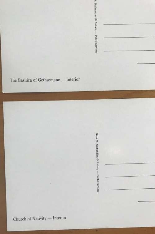 POSTCARDS x 4 POST CARDS ISRAEL CHURCHES DOME of the ROCK GETHSEMANE ANNUNCIATION NATIVITY.