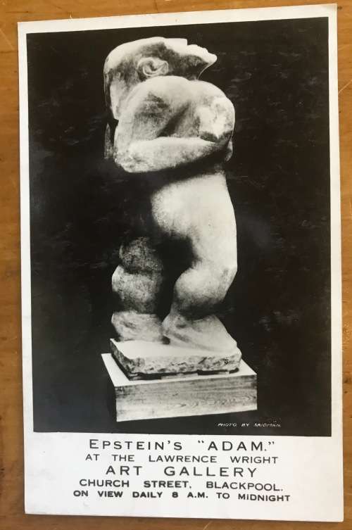 POSTCARD POST CARD EPSTEINS ADAM LAWRENCE WRIGHT GALLERY BLACKPOOL ENGLAND VALENTINES REAL PHOTO.