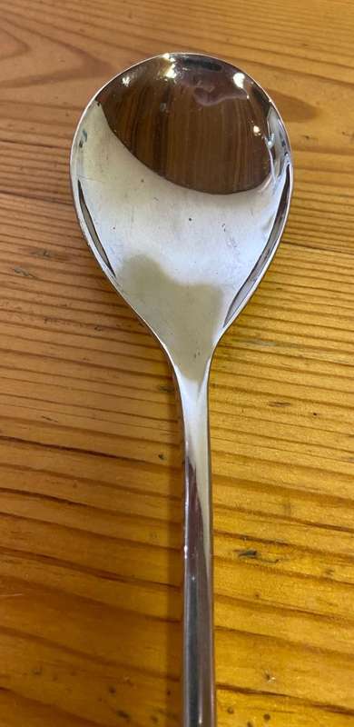 SALAD SERVERS PAIR CHROMED? SILVER PLATED??