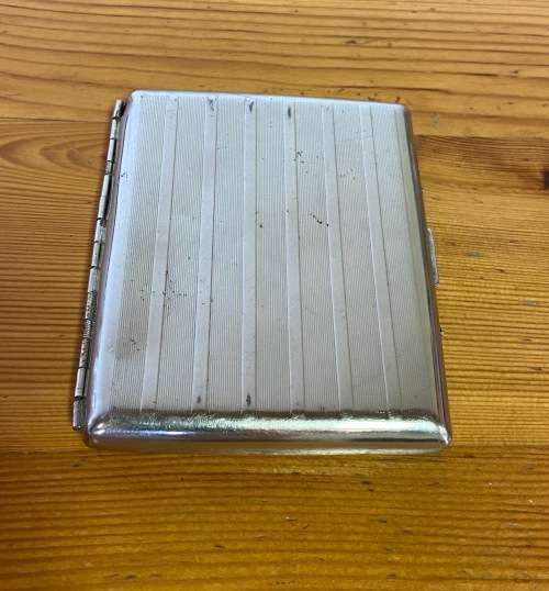 SILVER PLATED CIGARETTE CASE HOLDER SPRUNG HOLDERS CLIP CLOSURE