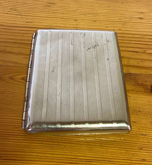 SILVER PLATED CIGARETTE CASE HOLDER SPRUNG HOLDERS CLIP CLOSURE