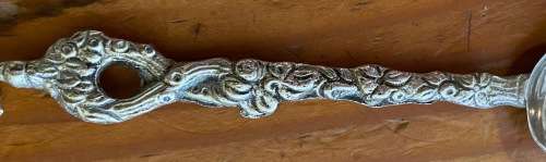 VINTAGE ORNATE FIGURAL TEASPOON CHERUB ANGEL Romulus Remus? ITALY SILVER PLATED?
