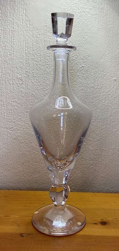 MOSER LEAD-FREE CRYSTAL DECANTER OPHELIA PATTERN Czech Republic HAND BLOWN and CUT!!