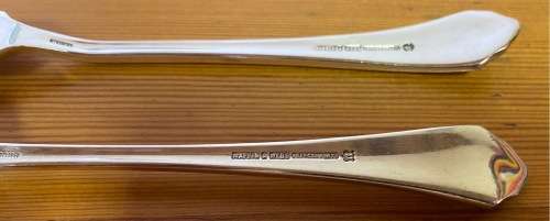 MAPPIN & WEBB=FISH KNIVES & FORKS=8 PLACE SETTING=PRINCES SILVER PLATE=REG. No. 664260=HIGH QUALITY!