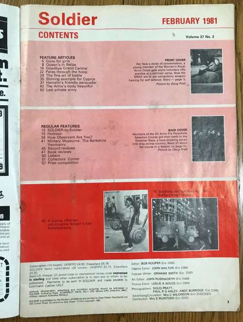 SOLDIER MILITARY MAGAZINE FEBRUARY 1981 WAR FIGHTING GUNS ARTILLERY TANKS RIFLES