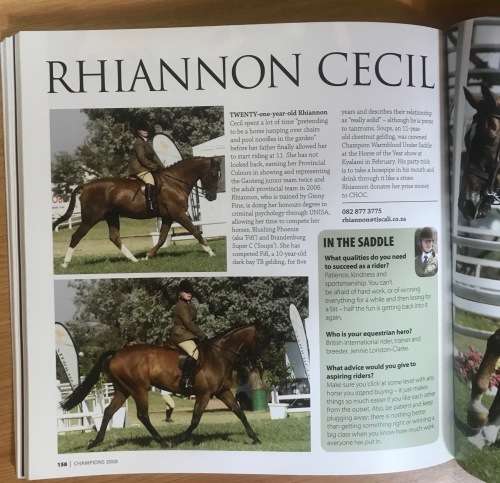 HORSES!! CHAMPIONS 2008 A COLLECTION of SOUTH AFRICA`S FINEST EQUESTRIANS SHOWJUMPING DRESSAGE VAULT