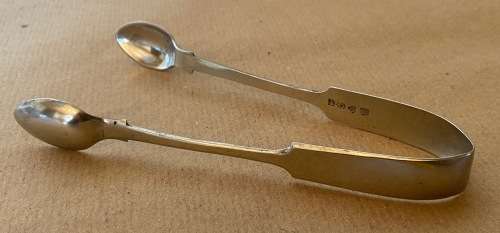 SUGAR TONGS (NIPS) STERLING SILVER HALLMARKED UNKNOWN MARK EUROPEAN?