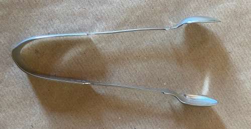 SUGAR TONGS (NIPS) STERLING SILVER HALLMARKED UNKNOWN MARK EUROPEAN?