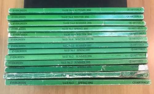 EVERGREEN QUARTERLY MAGAZINES x 13 UNITED KINGDOM 1992-2016 A MISCELLANY OF THIS AND THAT AND THINGS