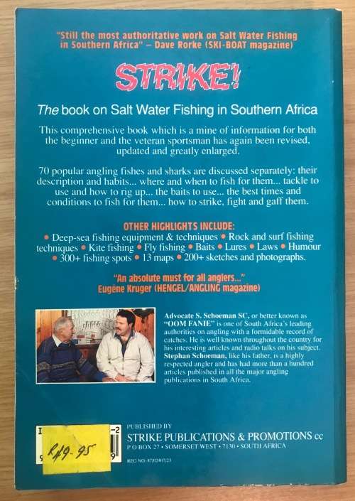 STRIKE=THE BOOK on SALT WATER FISHING in SOUTHERN AFRICA=FANIE and STEPHAN SCHOEMAN=1990=5th EDITION