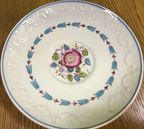 WEDGWOOD CORINTHIAN EVENLODE Demitasse Coffee Cup + Saucer EXPRESSO England USA PATENT IMPRESS 9147.