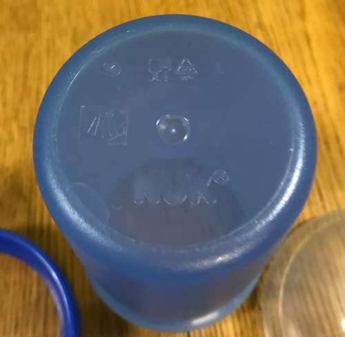 NUK LEARNER BOTTLE MUG with COVER and RIM for MUG CONVERSION USED A LITTLE VERY GOOD  CONDITION.