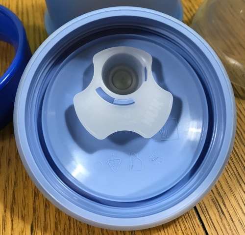 NUK LEARNER BOTTLE MUG with COVER and RIM for MUG CONVERSION USED A LITTLE VERY GOOD  CONDITION.