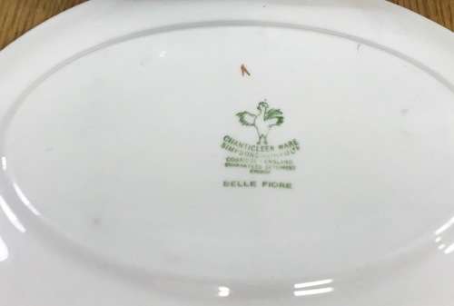 BELLE FIORE GRAVY BOAT + UNDERPLATE SIMPSONS POTTERIES CHANTICLEER WARE COBRIDGE ENGLAND FLOWERS!!!!