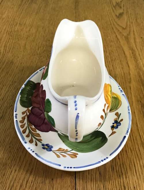 BELLE FIORE GRAVY BOAT UNDERPLATE SIMPSONS POTTERIES CHANTICLEER WARE COBRIDGE ENGLAND IRONSTONE.